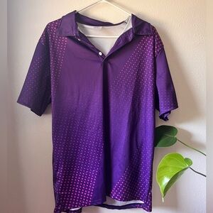 purple collared drifit shirt